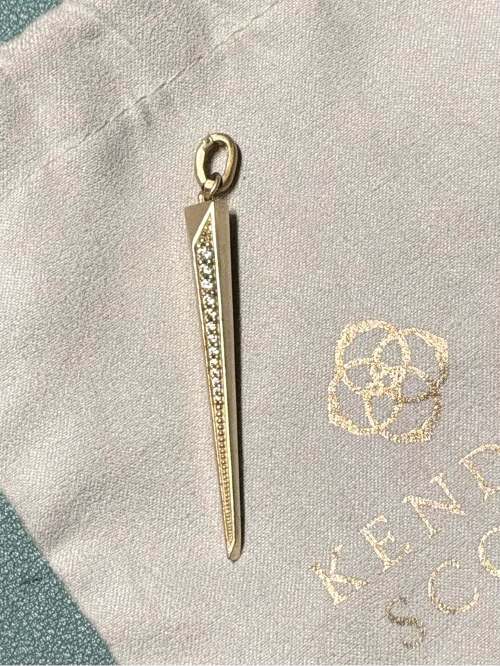Kendra Scott Gold Vermeil Micro Pave Spike Charm Pendant